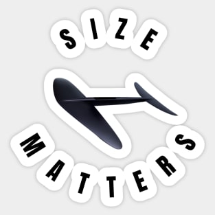 Funny Foiling Shirt Size Matters Sticker